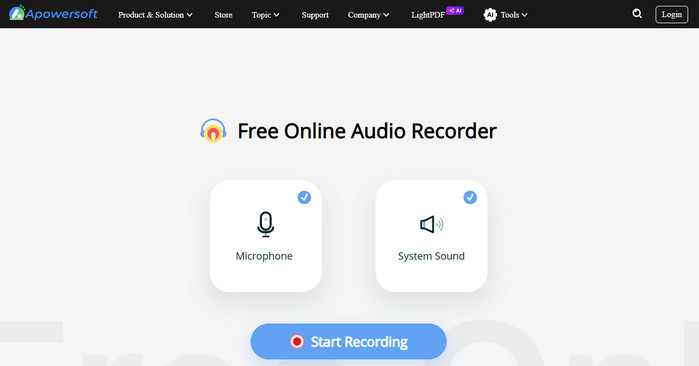 Meilleur Deezer Downloader Online - Apowersoft Online Audio Recorder