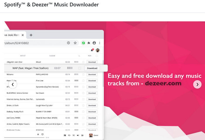 Meilleur Deezer Downloader Extension