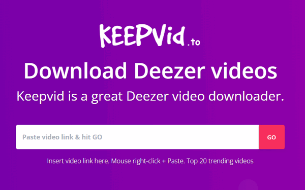 KeepVid.To Deezer Downloader (En ligne)