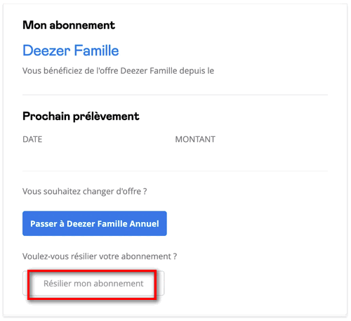 Depuis le lecteur web Deezer