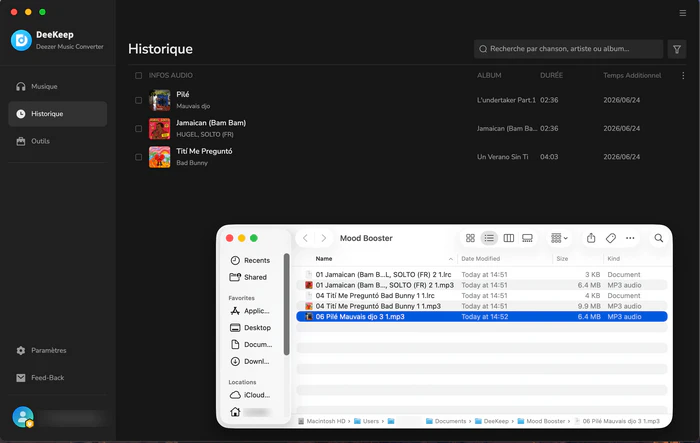 Consulter les musiques Deezer téléchargées sur Mac