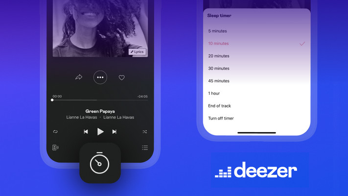 réglez la minuterie de sommeil sur deezer